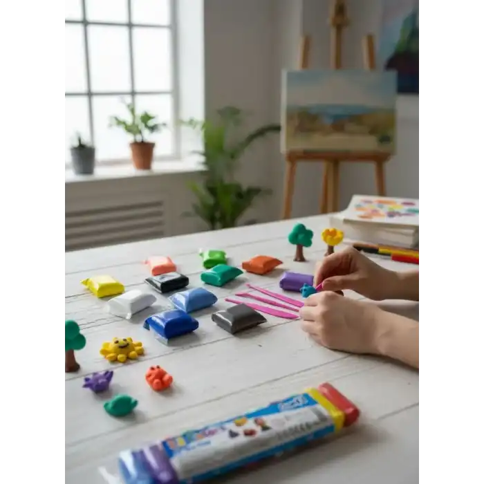 12 Renkli Zıplayan Hamur Yumuşak Kil Hamur Kıvamında Zıplayan Kil