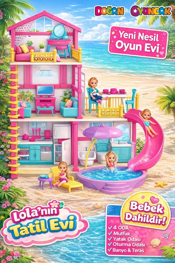 Lolanın Tatil Evi - Ev Oyuncak - Lolanın Tatil Ev Seti - Barbie Ev Seti