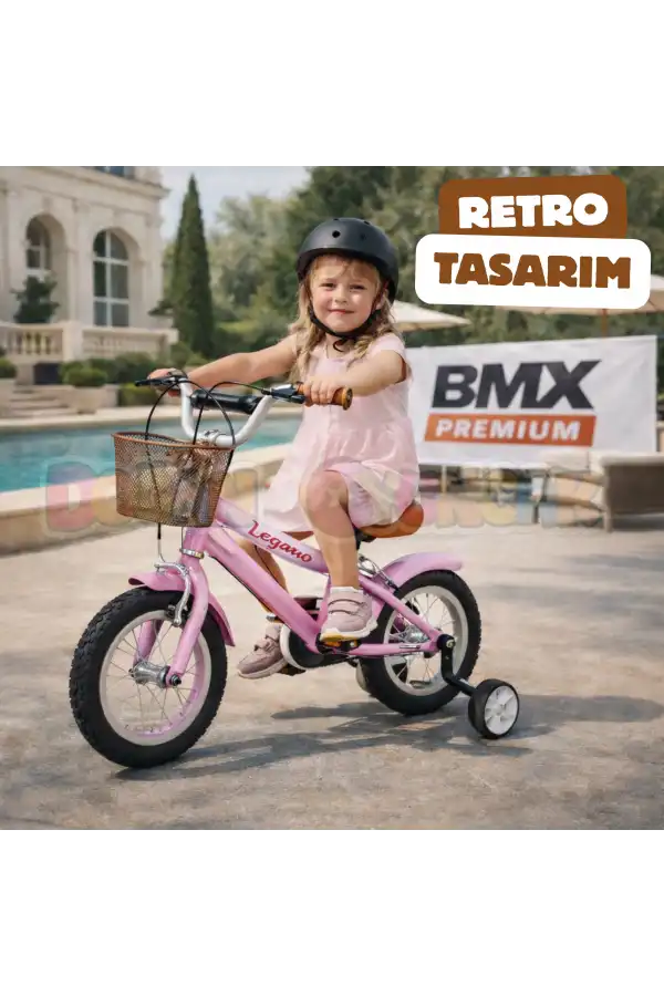BMX Legano Optimium Series Retro 12 Jant Çocuk Bisikleti Pembe - Legano 12 Jant Bisiklet Retro BMX Bisiklet