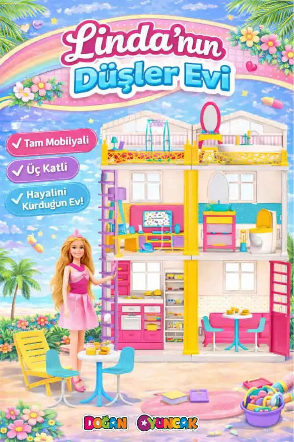Lindanın Düşler Evi - Ev Oyuncak - Lindanın Düşler Ev Seti - Barbie Ev Seti