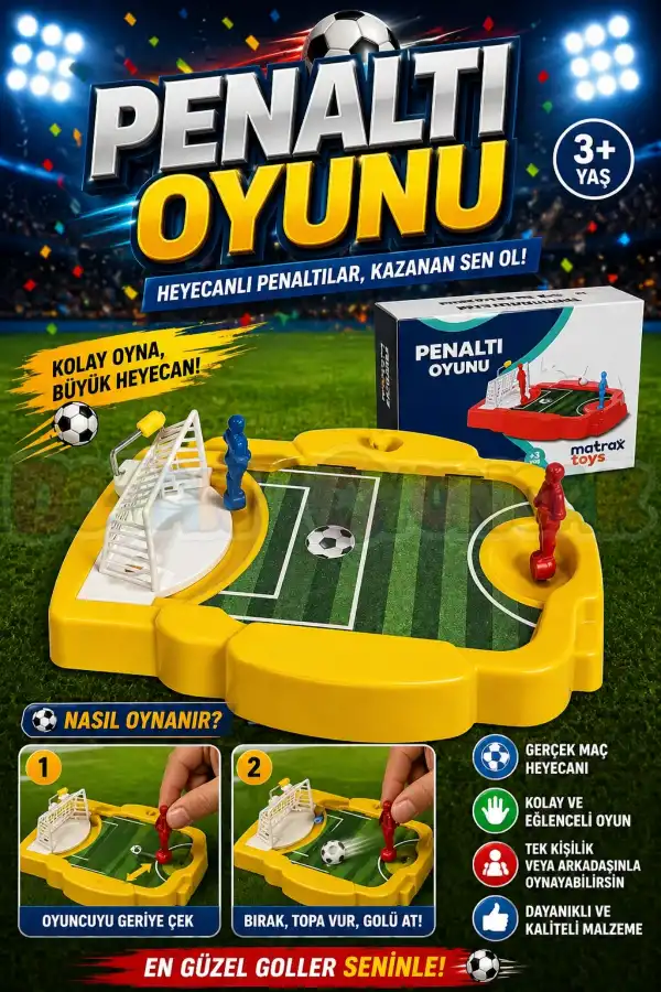 Penaltı Oyunu - Futbol Maçı Oyuncak - Futbol Oyuncakları - Top Oyuncak Langırt Setleri - Langırt Oyuncakları - Masa Oyunu