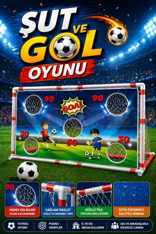 Şut ve Gol Oyunu - Futbol Maçı Oyuncak - Futbol Oyuncakları - Top Oyuncak Langırt Setleri - Langırt Oyuncakları - Masa Oyunu