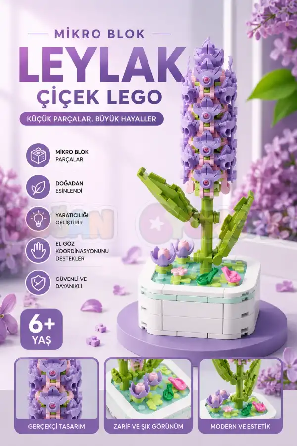 Mikro Blok Leylak Çiçek Lego - Lego Setleri Mini Lego - Çiçek Lego - Blossom Çiçek Lego