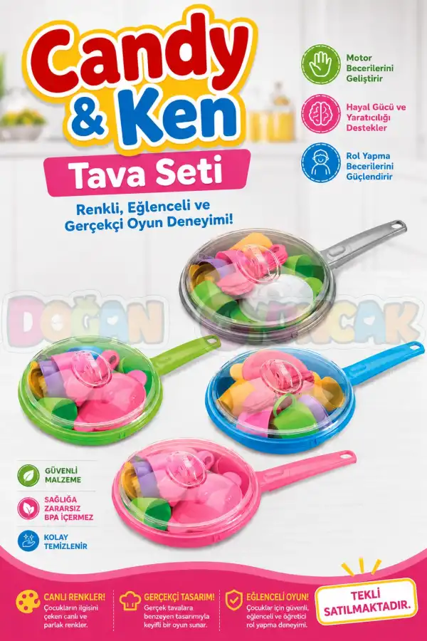 Candy & Ken Tava Seti - Mutfak Setleri - Ev Oyuncak Setleri - Mutfak Gereçleri