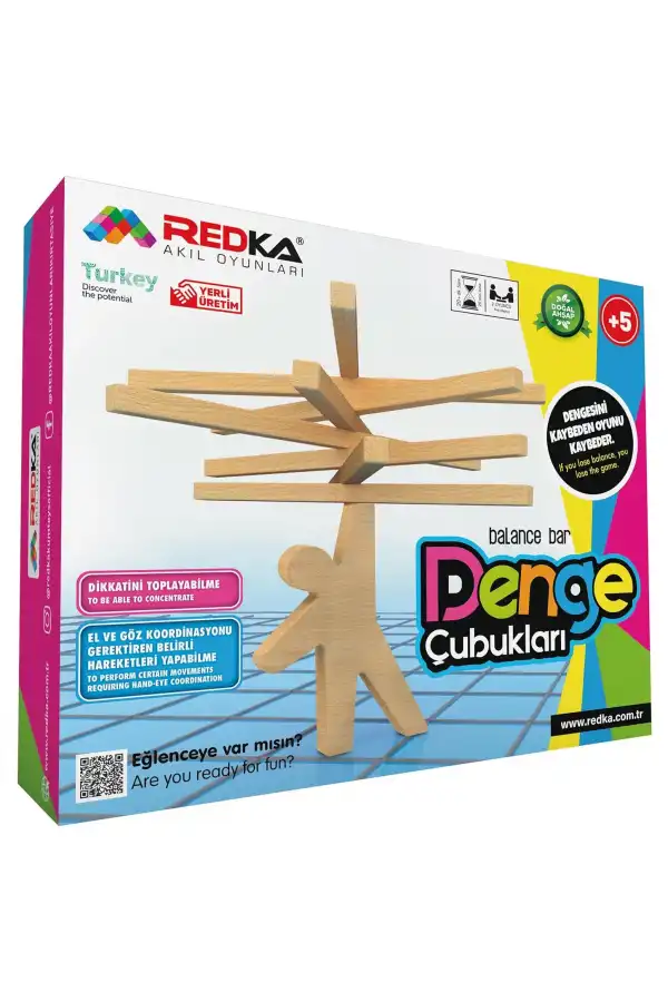 Ahşap Denge Çubukları - Ahşap Oyuncaklar - Ahşap Denge Oyunu - Redka Denge Çubukları