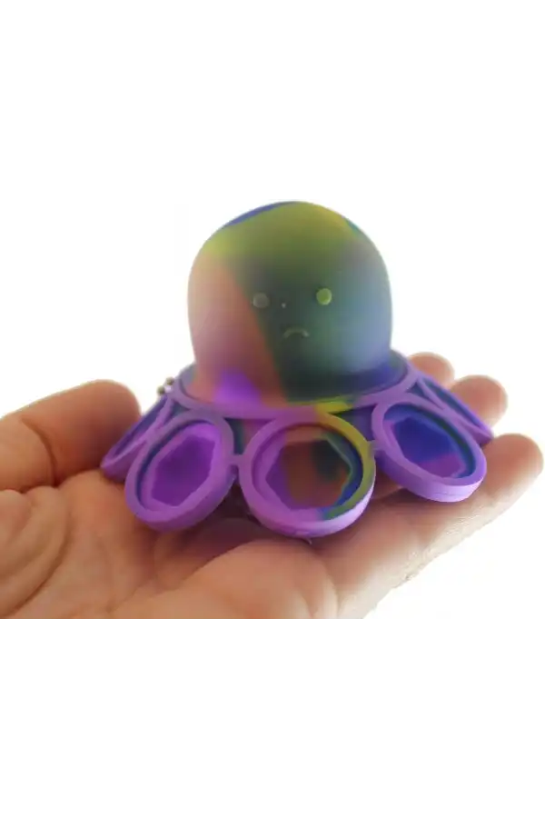 Ahtapot Popİt Oyuncak (1 Adet) - Popit Stres Oyuncak - Pıt Pıt Oyuncak - Hayvan Popit - Fidget Stres Oyuncak
