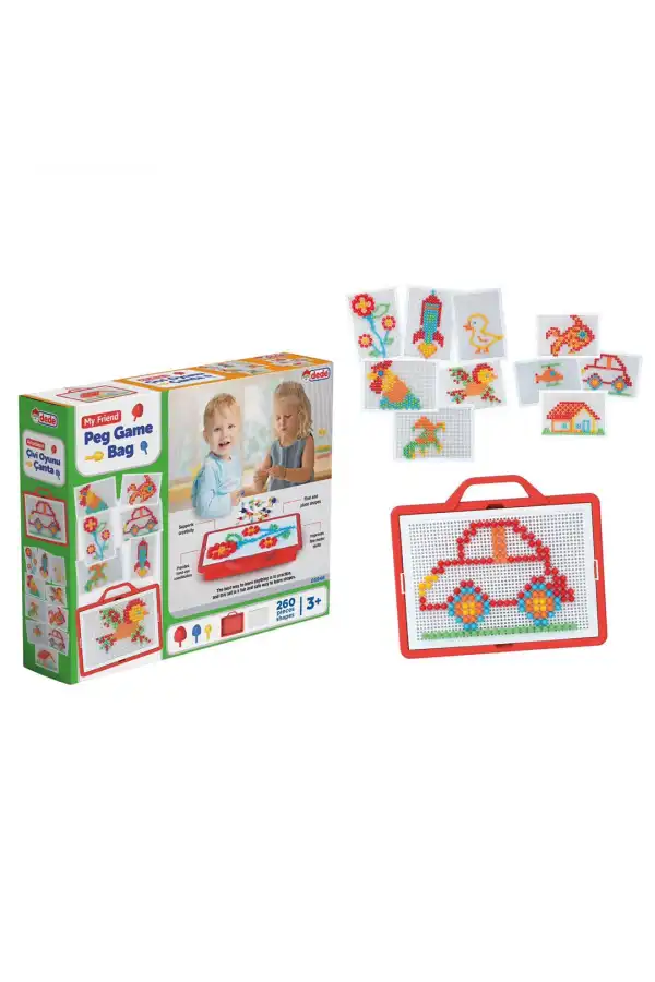 Arkadaşım Çivi Oyunu Çanta - Lego Setleri - Çivi Seti - Görsel Aktivite - Oyuncak