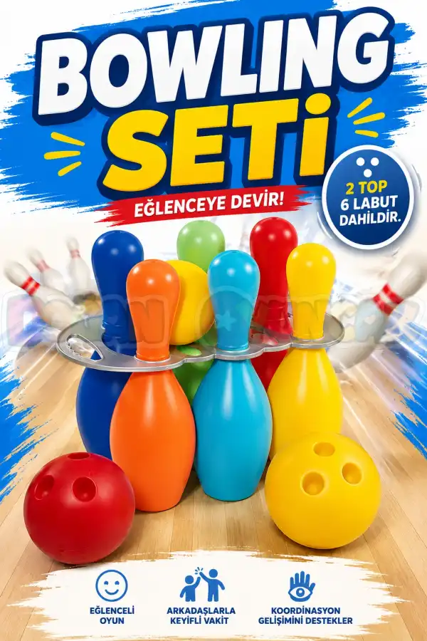 Bowling Seti - Spor Oyuncakları - Bovling Seti - Bovling Oyuncak - Bowling Yarışı