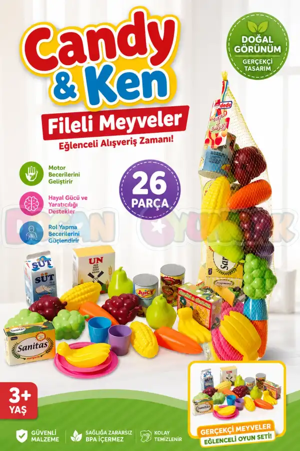 Candy & Ken Fileli Meyveler - Mutfak Setleri - Ev Oyuncak Setleri
