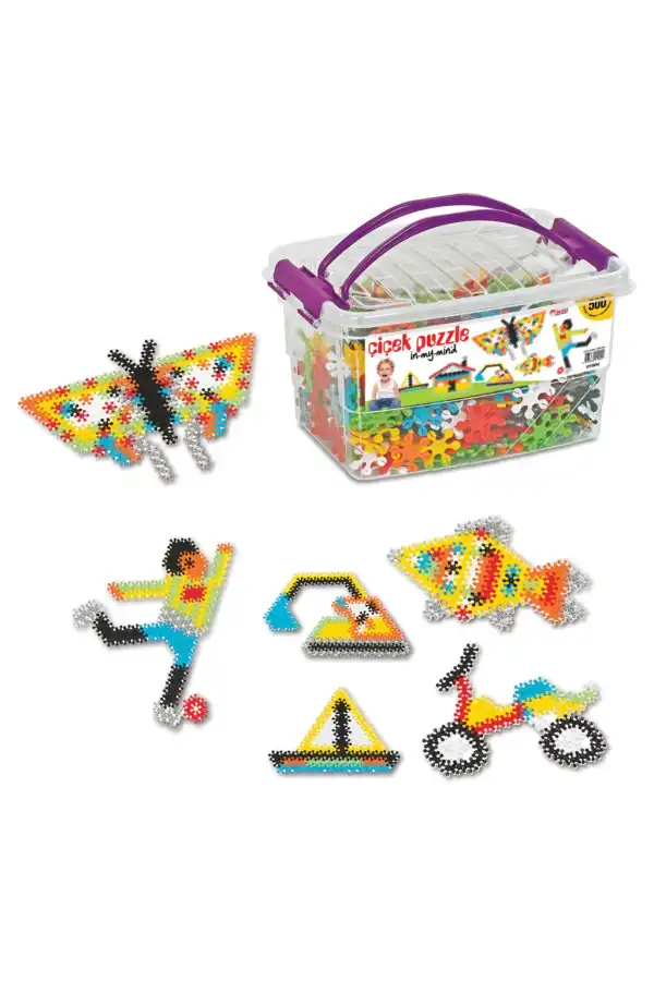 Çiçek Puzzle Lego (500 Parça) - Yıldız Puzzle - Çiçek Bloklar - Çiçek Legolar Oyuncak