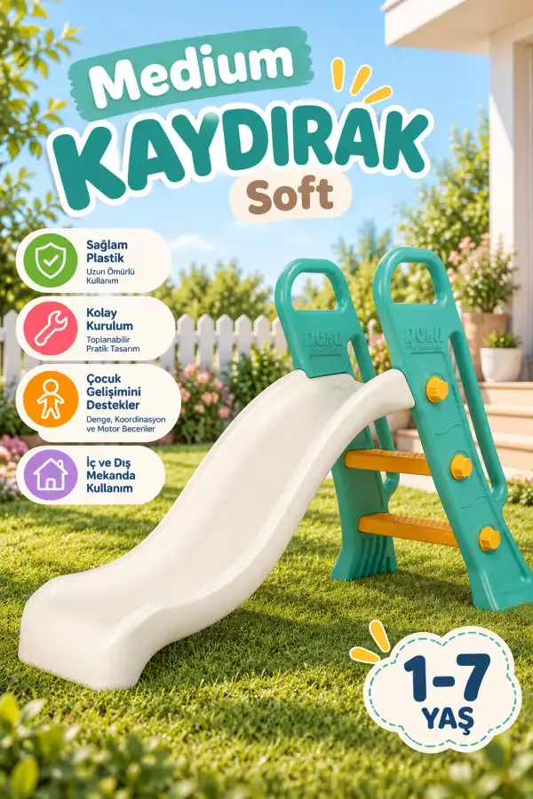 Dolu Medium Kaydırak Soft 2628 - Bahçe Kaydırağı