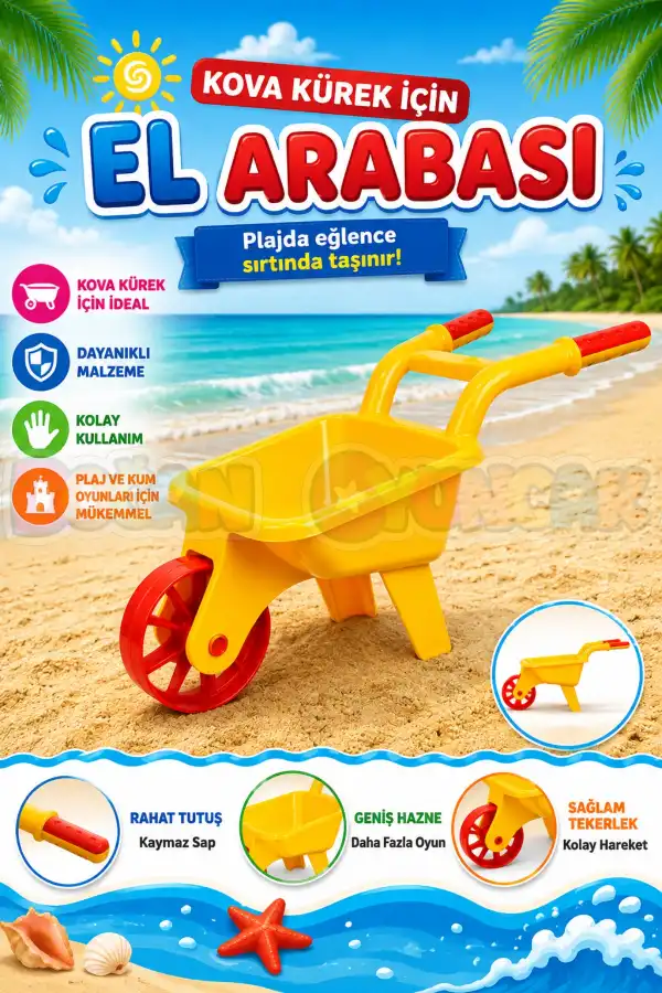 El Arabası Plaj Kova Kürek Seti (Boş) 01518
