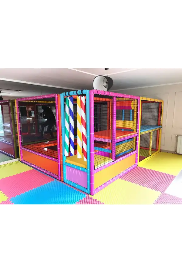 Mag Kaydıraklı Oyun Havuzu ve Trambolin - Sünger Soft Play Top Havuzu Çocuk Oyun Alanı