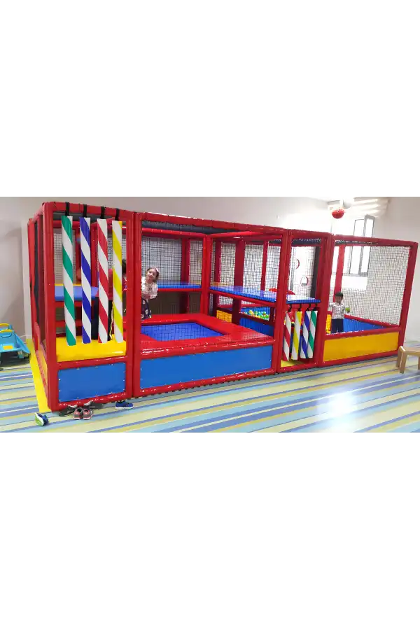 Mega Akrobatik Oyun Havuzu ve Trambolin - Sünger Soft Play Top Havuzu Çocuk Oyun Alanı