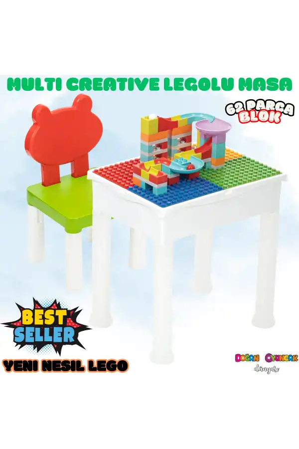 Multi Creative Blok Masa Seti - Slide Blocks - Lego Oyuncakları - Yaratıcı Top Oyunu - Creative Lego
