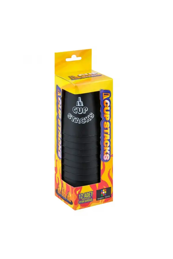 Orijinal Cup Stacks Bardak Oyunu - Speed Cup - Hızlı Bardaklar Oyunu - Hızlı Bardak Oyunu - Siyah