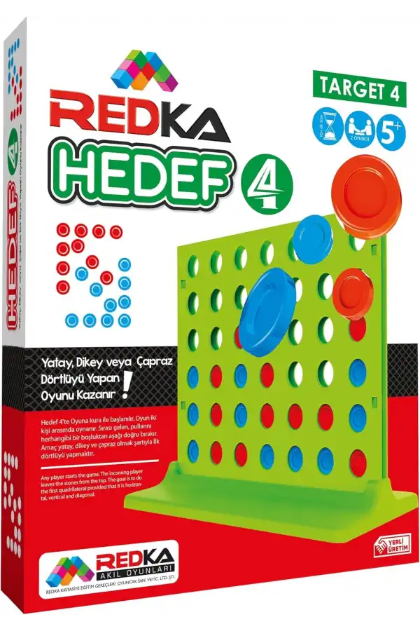 Orijinal Hedef 4 Oyunu - Akıl ve Zeka Oyunu - Hedef Dört Oyunu - Redka Hedef 4 Oyunu - Strateji Oyunu