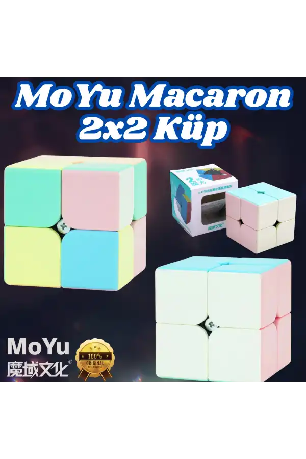 Orijinal MoYu Macarons 2x2 Küp - Moyu Speed Cube - Moyu 2x2 Zeka Küpü - Zeka Küpü - Rubik Küp
