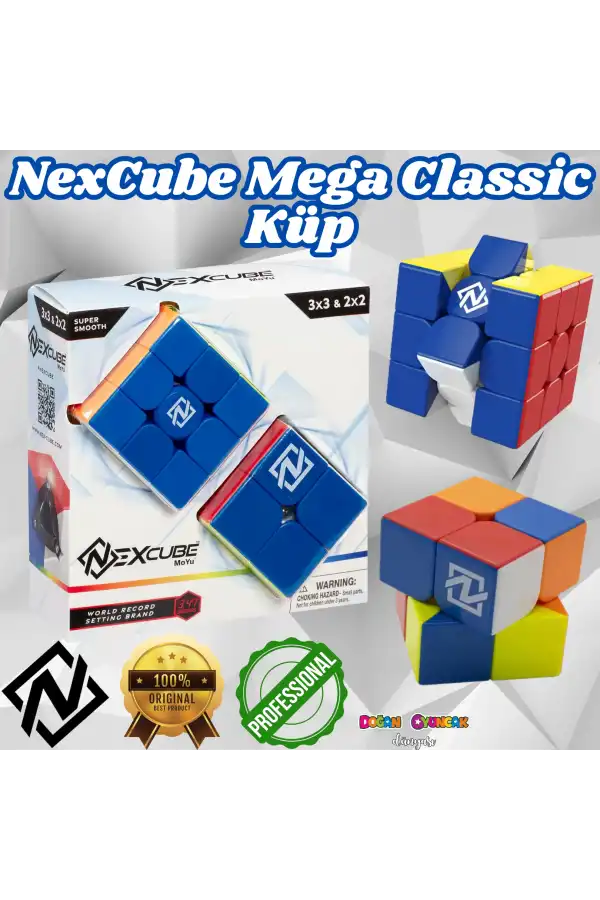 Orijinal NexCube 2x2 ve 3x3 Classic Küp - Nexcube Speed Cube - NexCube 2x2 ve 3x3 Classic Zeka Küpü - Zeka Küpü - Rubik Küp