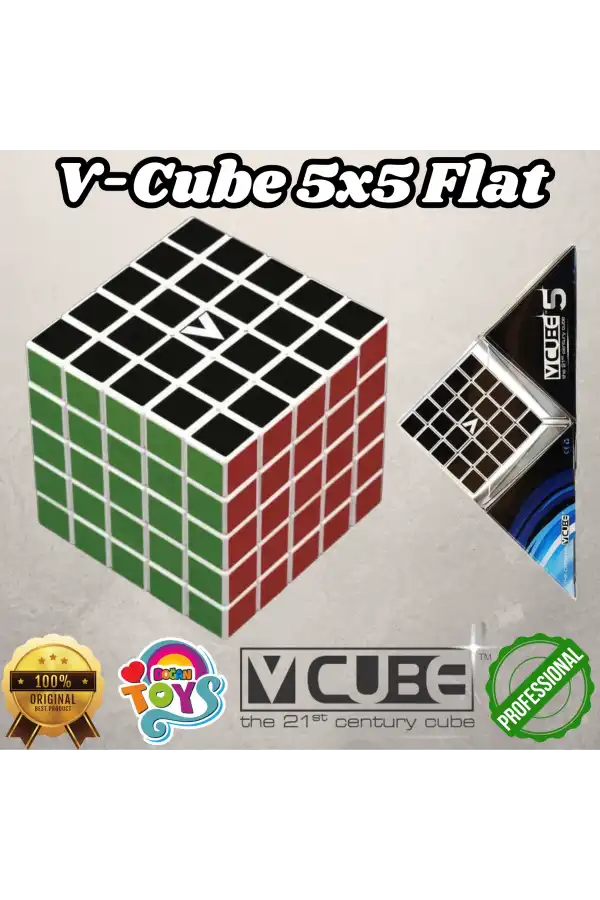 Orijinal V-Cube 5x5 Flat Küp - V-Cube Küp - Zeka Küpü - 5x5 Flat Küp - Akıl Küpü - Akıllı Küp -VCube