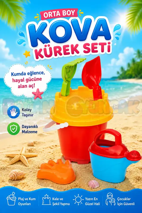 Orta Boy Kova Kürek Seti 01421