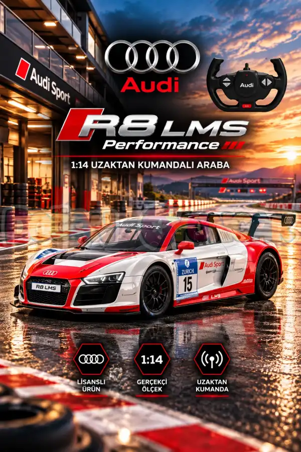 Rastar AUDI R8 LMS Performance 1:14 Uzaktan Kumandalı Araba - RC Araba