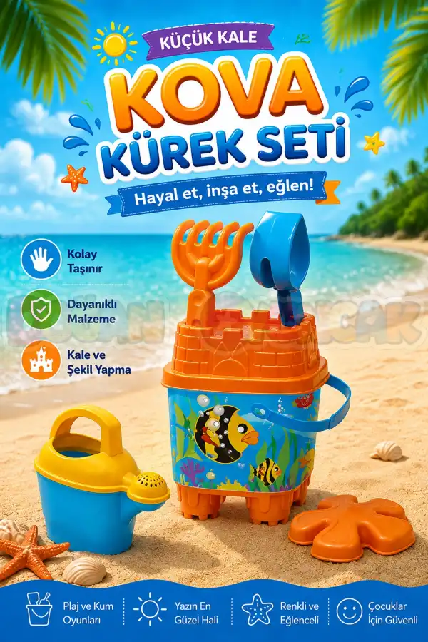 Resimli Küçük Kale Kova Kürek Seti 03092