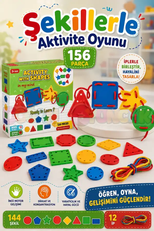 Şekillerle Aktivite Oyunu - Lego Setleri - Geometrik Oyunu - Şekilli Lego