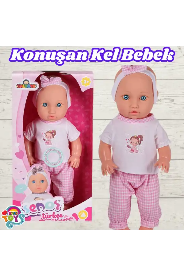 Senoş Kel Bebek - Türkçe Konuşan Senoş Et Bebek - Konuşan Bebek - Senoş Bebek - Pembe