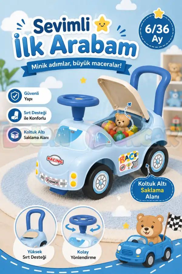Sevimli İlk Arabam Mavi
