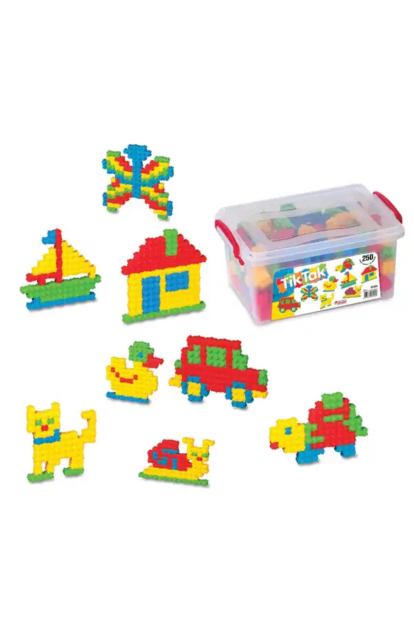 Tiktak Lego (250 Parça) - Tik-Tak Puzzle - Küçük Bloklar - Tik Tak Legolar Oyuncak