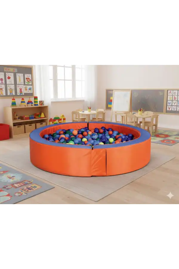 Yuvarlak Top Havuzu 125 cm. - Sünger Soft Play Top Havuzu Çocuk Oyun Alanı