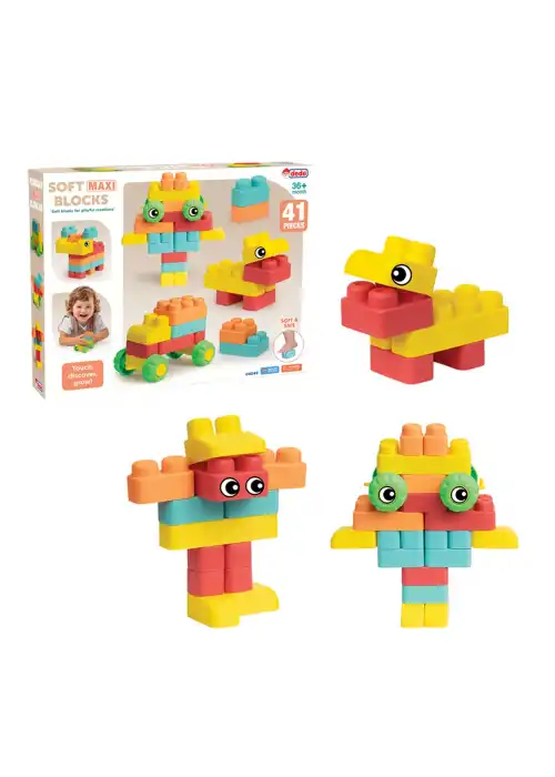 Yumuşak Soft Maxi Bloklar (41 Parça) - Soft Yumuşak Bloklar - Büyük Soft Lego Oyuncakları - Yumuşak Lego - Soft Lego