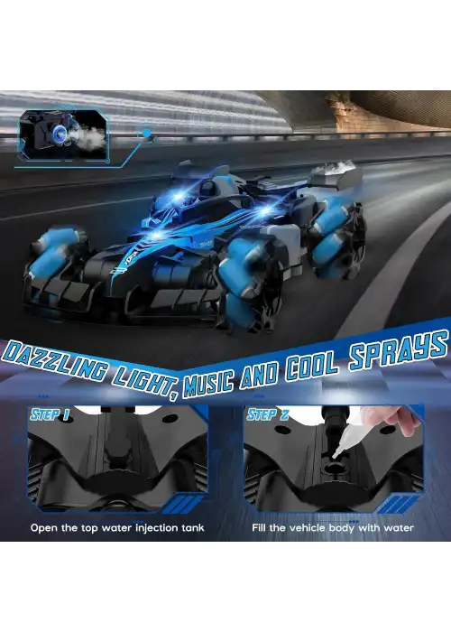 Forza 9 Spray Racing Car - Uzaktan Kumandalı Buharlı Işıklı Forza Araba Yeni Nesil Araba