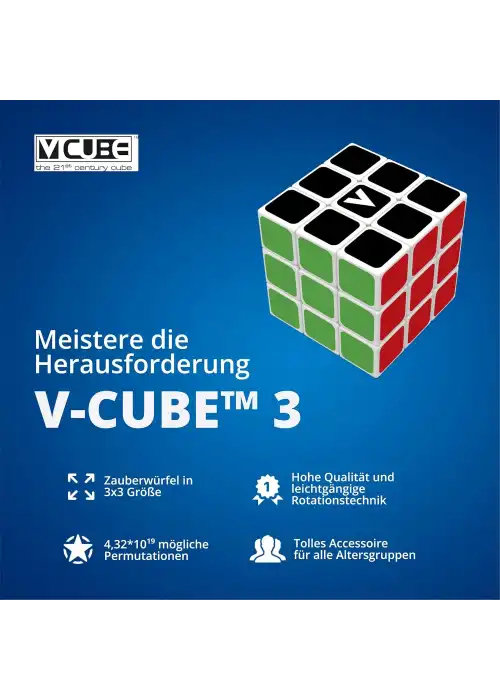 Orijinal V-Cube 3x3 Flat Küp - V-Cube Küp - Zeka Küpü - 3x3 Flat Küp - Akıl Küpü - Akıllı Küp -VCube