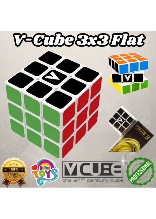 Orijinal V-Cube 3x3 Flat Küp - V-Cube Küp - Zeka Küpü - 3x3 Flat Küp - Akıl Küpü - Akıllı Küp -VCube