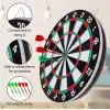 17 inc. İğneli Dart Tahtası Seti (40 cm.) - Oyuncak Dart Seti - İğneli Dart Oyuncak - Dart Oyunu Seti