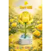 Mikro Blok Sarı Gül Çiçek Lego - Lego Setleri Mini Lego - Çiçek Lego - Blossom Çiçek Lego