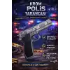 Mantar Patlatan Metal Krom Polis Tabancası - Metal Polis Silahı Çelik Mantar Silahı