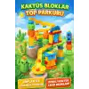 Kaktüs Bloklar Top Parkuru (100 Parça) - Kaktüs Oyuncak - Kaktüs Lego - Taraklı Lego Seti