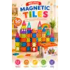 Orijinal Magnetic Tiles 50 Parça Manyetik Lego - Magnetic Magical Magnet - Mıknatıslı Lego