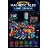 Orijinal Magnetic Tiles Light Version 140 Parça Işıklı Manyetik Lego - Magnetic Magical Işıklı Magnet - Ledli Mıknatıslı Lego