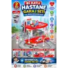 İki Katlı Hastane Garaj Seti - Otopark Seti - Araba Seti - Doktor Oyuncak - İki Katlı Garaj