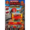 Üç Katlı İtfaiye Garaj Seti - Otopark Seti - Araba Seti - İtfaye Oyuncak - Üç Katlı Garaj