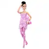 Barbie DELUXE STYLE - Yıldız Desenli Elbiseli Bebek JJN71 - Barbie Oyuncak Barbie Yoga Bebek