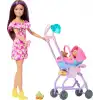 Barbie Skipper Bebek Bakıcısı Seti - Bebek Arabalı JJB42 - Barbie Oyuncak Barbie Bebek
