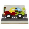 Ahşap Araba Puzzle - Bebekleri İçin Puzzle - Ahşap Yapboz Oyuncak - Oyuncak Yap-boz - 4 Parça Puzzle