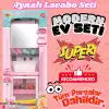 Aynalı Lavabo Banyo Seti - Modern Banyo Seti - Minyatür Ev Oyuncak Seti - Banyo Oyuncak Seti - Aynalı Lavabo Oyuncak