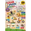 Çiçek Puzzle Lego (250 Parça) - Yıldız Puzzle - Çiçek Bloklar - Çiçek Legolar Oyuncak