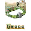 Dinozor Trucks 96 Parça Raylı Pist - Raylı Araç Oyuncak - Tren Oyuncak - Renkli Araç Yolu - Dino Trucks